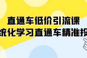 直通车-低价引流课,系统化学习直通车精准投放